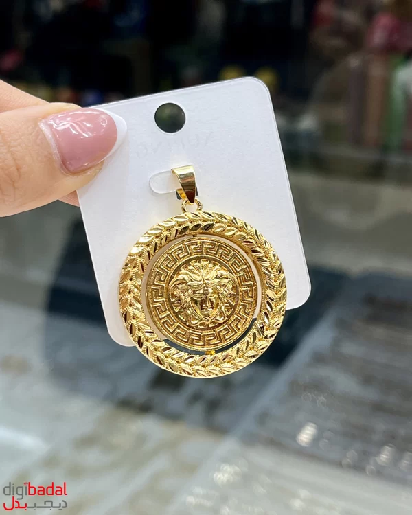پلاک تک طرح طلا مدل ورساچه چرخشی